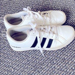 Adidas Black & White Leather Sneakers